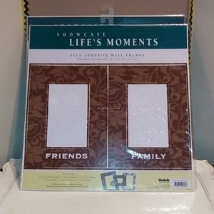 2 Pks Uniek Self Adhesive Floral Wall Frames NEW